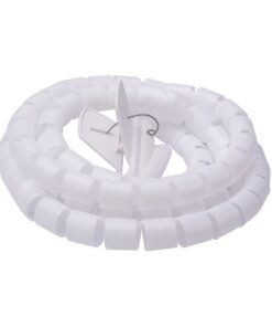 Alternative view of Spirale Avvolgi Cavo Flessibile Guaina Raccogli Organizzer Cavi Fermaglio Guidafilo Incluso 1,8M D25mm Bianco