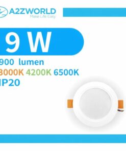 Faretto Led da Incasso CCT 9W 900lm, D118X30mm, Foro 90mm, 3 Colori 3000K 4200K 6500K Angolo 120° IP20