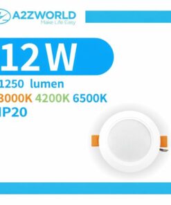 Faretto Led da Incasso CCT 12W 1250lm, D145X25mm, Foro 117mm, 3 Colori 3000K 4200K 6500K Angolo 120° IP20