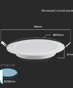 Faretto Pannello Led Da Incasso Rotondo 24W Bianco Caldo Diametro 300mm SKU-7867