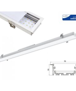 Alternative view of Lampada Led Lineare Da Incasso 40W 4000K 1211mm Allungabile Fino a 12 Metri Corpo Bianco SKU-381