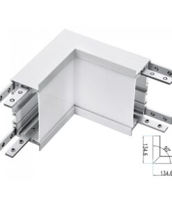 Alternative view of Connettore Giunto Forma L Curva Angolo Interno 10W Bianco 4000K Per Lampada Led Lineare Da Incasso FP0381 SKU-387