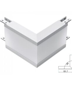 Connettore Giunto Forma L Curva Angolo Esterno 12W Bianco 4000K Per Lampada Led Lineare Da Incasso FP0381 SKU-389