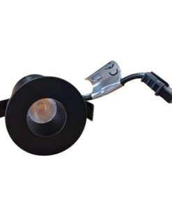 Mini Faretto Led Da Incasso Rotondo 3W 220V 3000K Φ35*H38mm Foro 30mm Carcassa Nera Sostituibile Angolo 15° CRI≥80 UGR≤10 IP20