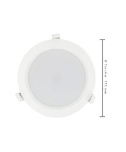 Lampada Faro Led Incasso Da Soffitto 25W Bianco Caldo Rotondo Per Centro Commerciale Diametro 170mm IP44