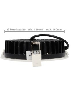 Lampada Faro Led Incasso Da Soffitto 25W Bianco Caldo Rotondo Per Centro Commerciale Diametro 170mm IP44