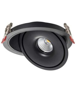 Faretto LED COB da Incasso Rotondo 12W 120*43mm Colore Nero 3in1 SKU-10578