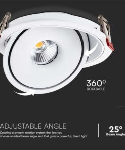 Faretto LED COB da Incasso Rotondo 12W 120*43mm Colore Bianco 3in1 SKU-10579