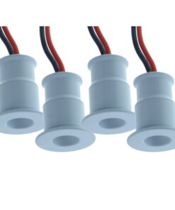 Alternative view of 4 PZ Mini Faretto Led Da Incasso 1W DC 12V Neutro 4000K Carcassa Bianca Angolo 30 Gradi Foro 15mm 20X25mm