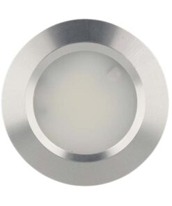 Mini Faretto Led Da Incasso Rotondo 3W AC/DC 12V DC 24V Bianco Freddo Foro 50mm Colore Alluminio Satinato