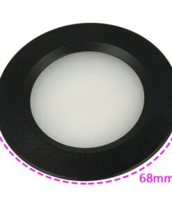 Mini Faretto Led Da Incasso Carcassa Nera Rotondo 3W AC/DC 12V DC 24V Bianco Caldo Foro 50mm