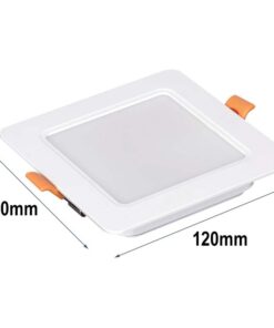 Faretto Led Da Incasso Quadrato 9W 900LM Neutro 4000K 120X120mm Montaggio 2 In 1 Da Plafone e Da Incasso