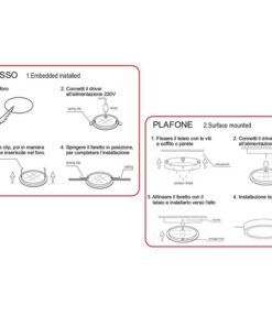 Struttura Carcassa Da Plafone Quadrato 145X145X38mm Per Faretto Led Da Incasso 12W