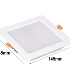 Faretto Led Da Incasso Quadrato 12W 1200LM Neutro 4000K 145X145mm Montaggio 2 In 1 Da Plafone e Da Incasso