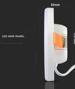 Faretto Pannello Led Da Incasso Quadrato Senza Bordo 18W Bianco Caldo Foro Adattabile Da 75mm a 150mm SKU-736