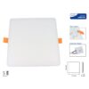 Faretto Pannello Led Da Incasso Quadrato Senza Bordo 24W Bianco Caldo Foro Adattabile Da 75mm a 200mm SKU-742