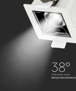 Faretto Led Da Incasso Quadrato 4W Neutro 4000K UGR<19 Riflettore 38° CRI>90 Chip Samsung SKU-986