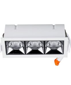 Faretto Led Da Incasso Rettangolare 3X4W Freddo 5700K UGR<19 Riflettore 38° CRI>90 Chip Samsung SKU-988