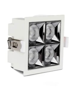 Faretto Led Da Incasso Quadrato 4X4W Caldo 2700K UGR<19 Riflettore 38° CRI>90 Chip Samsung SKU-993