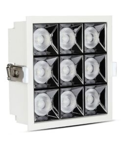 Faretto Led Da Incasso Quadrato 9X4W Freddo 5700K UGR<19 Riflettore 38° CRI>90 Chip Samsung SKU-997