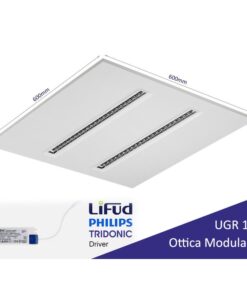Pannello Led Con Ottica Modulare UGR 16 Bianco Neutro 30W 60X60cm 150LM/W Per Ufficio Enti Pubblici