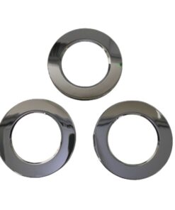 Alternative view of 3 Pezzi Coperchi Rotondi Argento Cromato Per Faretti Led FP8705W
