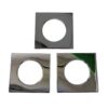 3 Pezzi Coperchi Quadrati Argento Cromato Per Faretti Led FP8705W