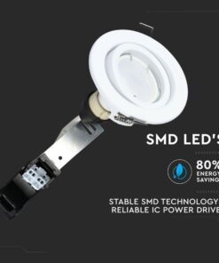 Alternative view of 3 PZ Faretti LED Incasso Rotondo Orientabile 5W Carcassa Bianco 4500K Neutro con Lampada GU10 Sostituibile SKU 8882