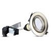 3 PZ Faretti LED Incasso Rotondo Orientabile 5W Carcassa Nichel Satinato 4500K Neutro con Lampada GU10 Sostituibile SKU 8885