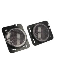 Coppia Frecce Led Laterale Parafanghi Fume Per Jeep Wrangler JK 2007-2017 Arancione 12V 3W