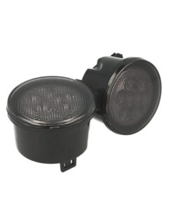 Coppia Frecce Led Anteriori Indicatore Lente Fume Per Jeep Wrangler JK 2007-2017 Arancione 12V 3W