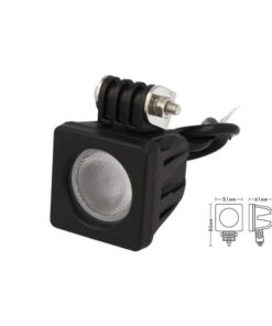 Fanale Quadrato Luci Diurne A Led Work Light Faro Da Lavoro 12V 24V Cob 10W Cree IP67 Bianco