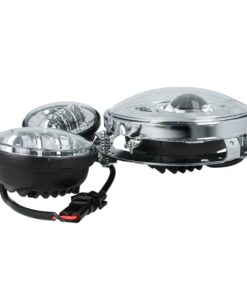 Faro Led 7 Pollici 40W Headlight Proiettore + 2 Luci Led 4,5 Pollici 30W Fendinebbia Compreso Staffa di Fissaggio Per Moto Harley Davidson