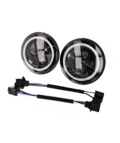 Coppia Faro Led Rotondo 7 Pollici Con DRL Angel Eyes Per Jeep Wrangler JK TJ Harley Davidson FJ Benz G55 Suzuki Jimny Land Rover Defender