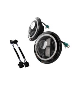 Coppia Faro Led Rotondo 7 Pollici Con DRL Angel Eyes Per Jeep Wrangler JK TJ Harley Davidson FJ Benz G55 Suzuki Jimny Land Rover Defender