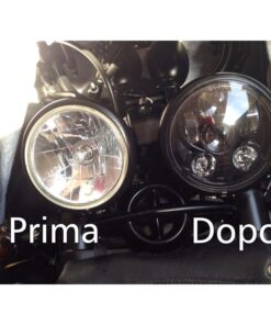 Faro Led Rotondo 7 Pollici 58W Headlight H4 Con Luce Diurne e Frecce Per Moto Harley Davidson Jeep Wrangler JK TJ