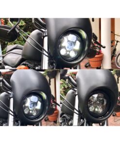 Faro Led Rotondo 7 Pollici 58W Headlight H4 Con Luce Diurne e Frecce Per Moto Harley Davidson Jeep Wrangler JK TJ