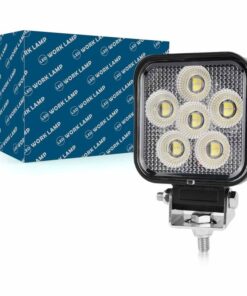 Faro Led da Lavoro Led Work Light Lampada Supplementare Quadrato 3'' 24W 2400LM 12V 24V IP67 6000K
