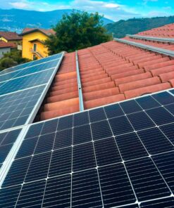 Profili in Alluminio Argento per Fissaggio Pannelli Solari Fotovoltaici Lunghezza 2m (Confezione 4 Pezzi) SKU-11538