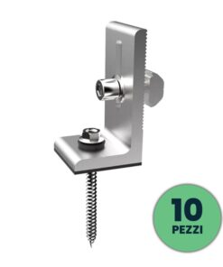 Piedi a L per Fissaggio di Pannelli Solari Fotovoltaici (10 Pezzi) SKU-11583