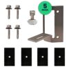Staffe di Acciaio per Fissaggio Pannelli Solari Fotovoltaici su Lamiera Grecata per Posa Orizzontale (Confezione 5 Pezzi) SKU-11584