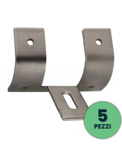 Staffe di Acciaio per Fissaggio Pannelli Solari Fotovoltaici su Lamiera Grecata per Posa Verticale (Confezione 5 Pezzi) SKU-11585