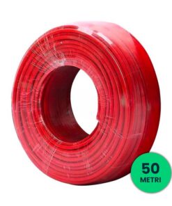 Cavo Solare Fotovoltaico 6 mmq Unipolare Colore Rosso per Collegamento Professionale Pannelli Solari Fotovoltaici (Bobina 50 Metri) SKU-11829
