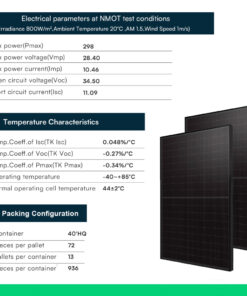 Pannello Solare Fotovoltaico Modulo 400W TIER-1, Monocristallino PERC, Full Black IP67/IP68 1722x1134x30mm 11897