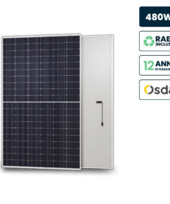 Pannello Solare Fotovoltaico Modulo 480W OSDA Solar TIER-1, Monocristallino N-Type TOPCon, Silver Frame IP67/IP68 1903x1134x35mm 12285