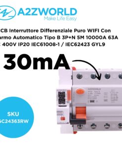 Alternative view of RCCB Interruttore Differenziale Puro WIFI Con Riarmo Automatico Tipo B 3P+N 5M 10000A 63A AC 400V IP20 IEC61008-1 / IEC62423 GYL9, Disponibili 30mA 300mA (30mA)