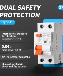 Alternative view of RCCB Interruttore Differenziale Puro Tipo F 1P+N 2M 6000A 30mA 25A AC 230V IP20 IEC61008-1 GYL9