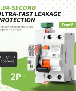 Alternative view of RCCB Interruttore Differenziale Riarmo Automatico Tipo F 1P+N 3M 6000A 30mA 32A AC 230V IP20 IEC61008-1 GYL9