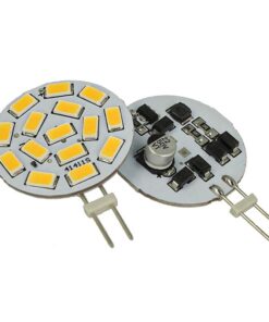 2 Pezzi Lampadine LED G4 Bispina DC AC 12V 24V 3,5W Bianco Caldo 3000K 15 SMD 5630 10V-30V