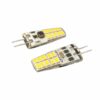 2 Pezzi Lampadina LED G4 Bispina 10V-30V DC AC 3W 12V e 24V 20 SMD 2835 Cilindro Silicone, Disponibili 3000K 4000K 6000K (Bianco Neutro 4000K)